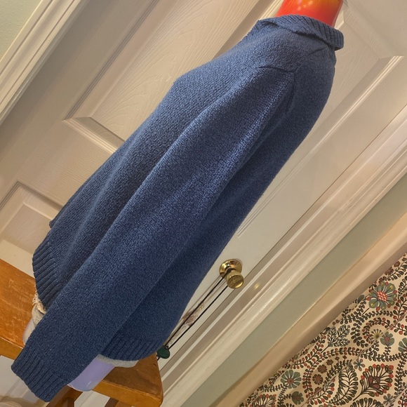 St. John's Bay Blue Knit Sweater - Picture 6 of 12